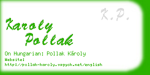 karoly pollak business card